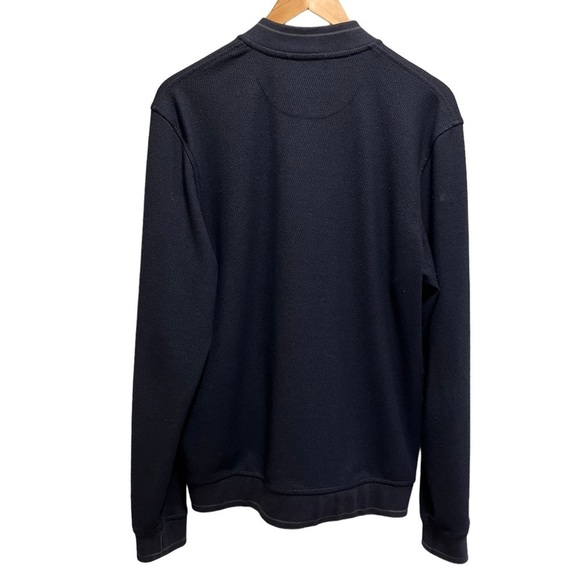 Ted Baker Full Zip Navy Blue Sweater Size Large - Picture 2 of 12